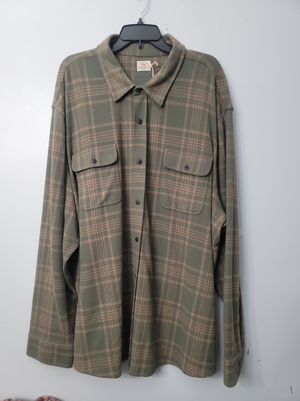 Faherty Legend  Sweater Shirt - Woodland Olive Plaid